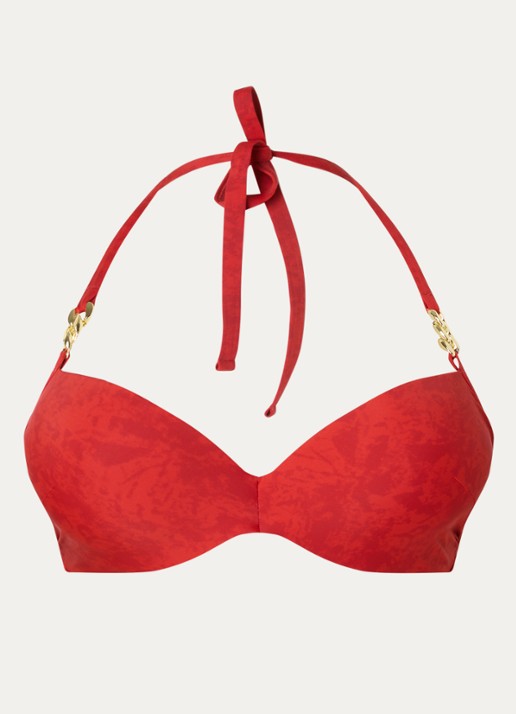 Marlies Dekkers Acapulco push-up bikinitop met print - voorkant 4 rood