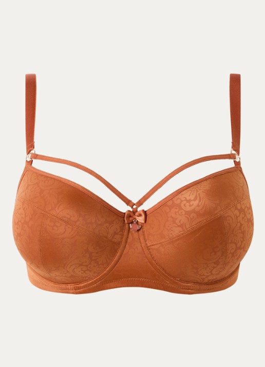 Marlies Dekkers Balconette bh met print - voorkant 4 cognac