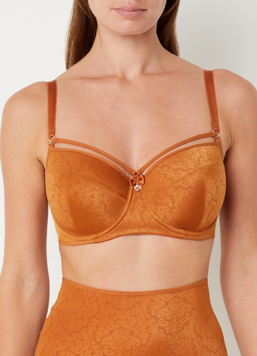 Marlies Dekkers Balconette bh met print - voorkant 5 cognac