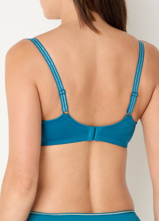 Marlies Dekkers Blue Angel balconette bh van mesh met borduring - achterkant 3 zeegroen