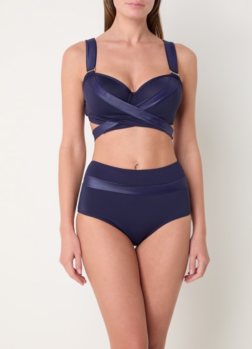 Marlies Dekkers Cache Coeur high waisted bikinislip - voorkant 5 donkerblauw