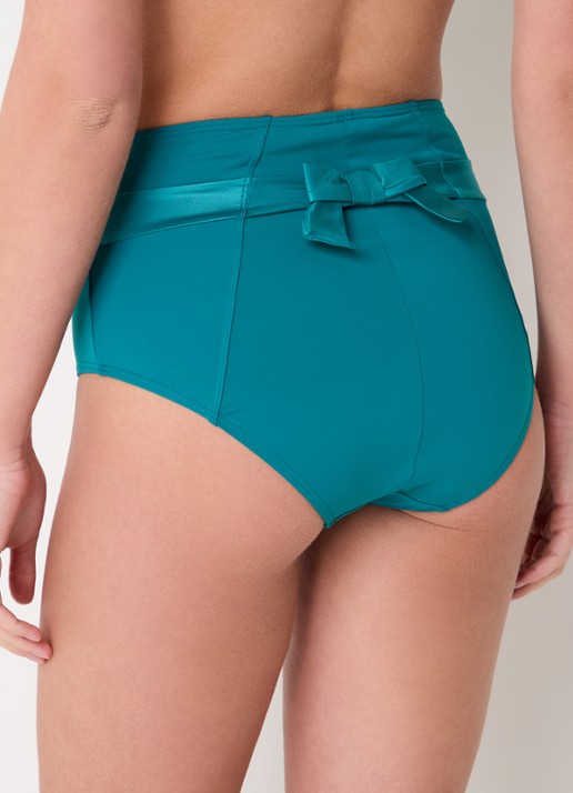 Marlies Dekkers Cache Coeur high waisted bikinislip - achterkant 5 zeegroen