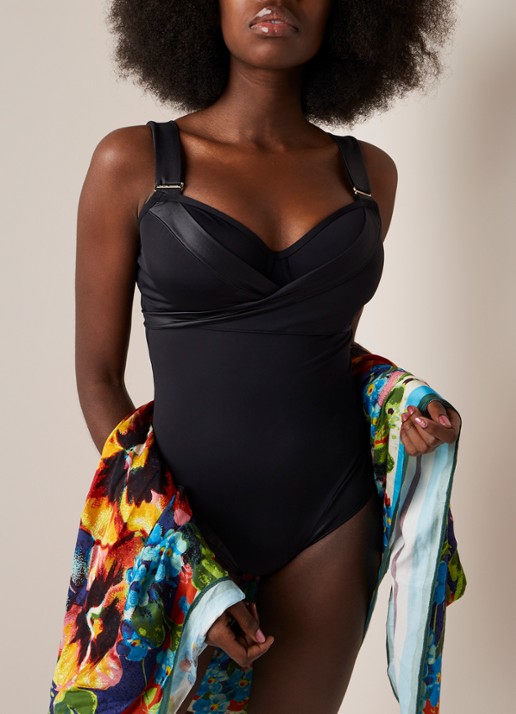 Marlies Dekkers Cache Coeur voorgevormd bandeau badpak met strikdetail en beugelondersteuning