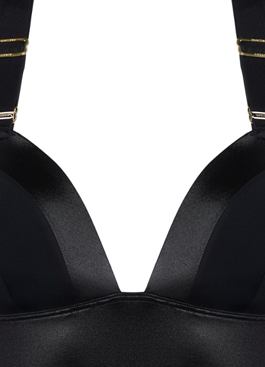 Marlies Dekkers Cache Coeur voorgevormde bralette bikinitop - detail zwart