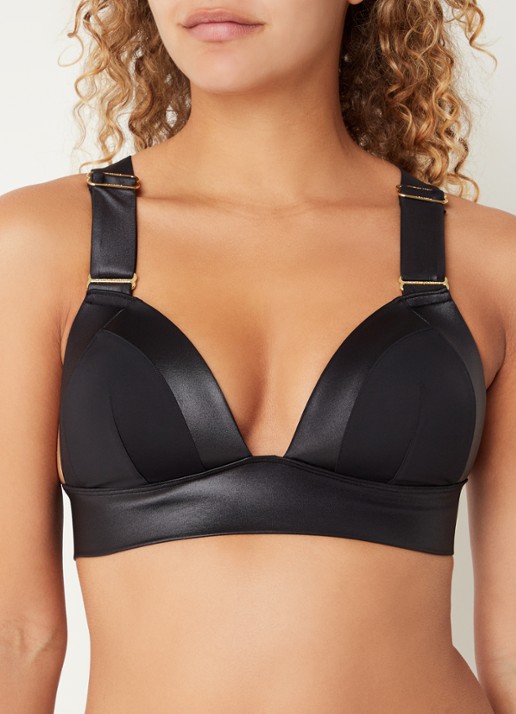 Marlies Dekkers Cache Coeur voorgevormde bralette bikinitop - detail 3 zwart