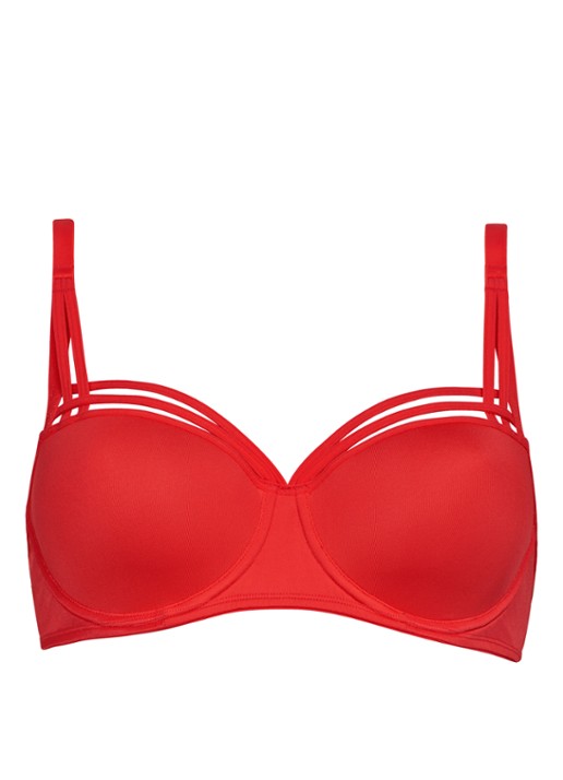 Marlies Dekkers Dame de Paris balconette bh  - voorkant 3 steenrood
