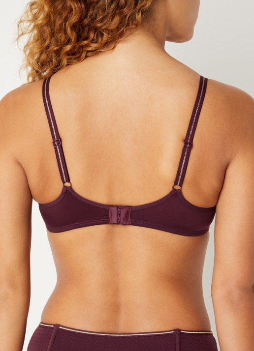 Marlies Dekkers Dame De Paris push-up bh - achterkant bordeauxrood