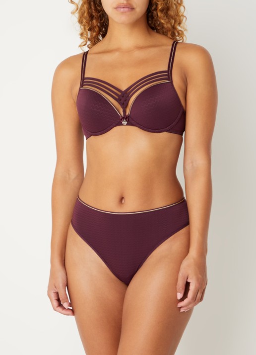 Marlies Dekkers Dame De Paris push-up bh - voorkant 5 bordeauxrood