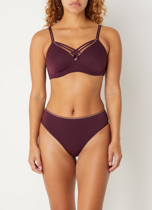 Marlies Dekkers Dame De Paris tanga - voorkant 4 aubergine