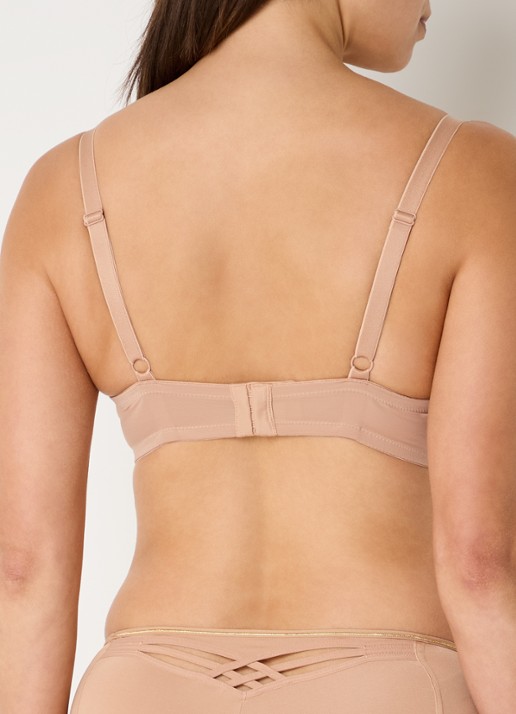 Marlies Dekkers Dame De Paris voorgevormde balconette bh met lurex - achterkant 5 camel