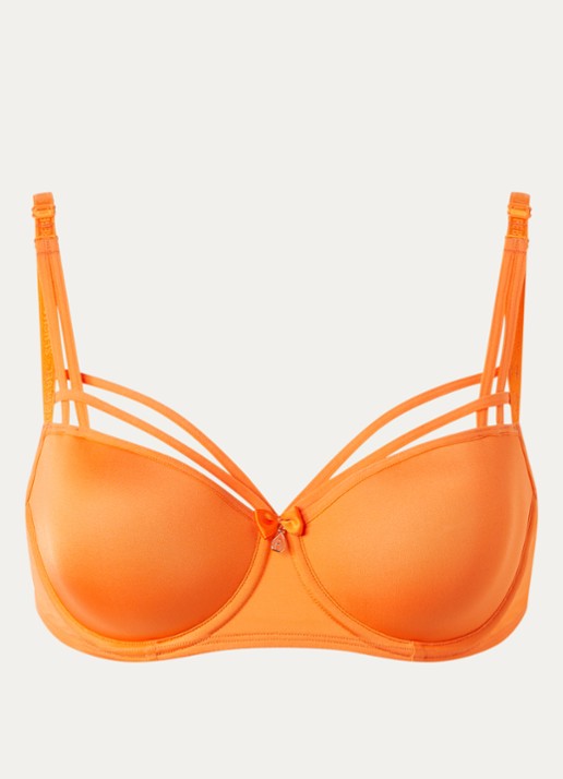 Marlies Dekkers Dame De Paris voorgevormde balconette bh  - voorkant 2 oranjerood