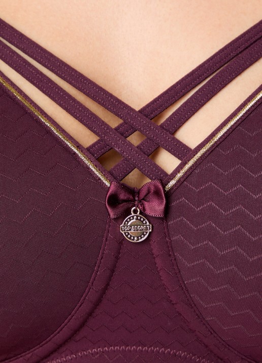 Marlies Dekkers Dame De Paris voorgevormde bh - detail 5 aubergine