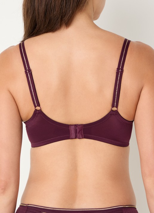 Marlies Dekkers Dame De Paris voorgevormde plunge bh - achterkant 2 aubergine