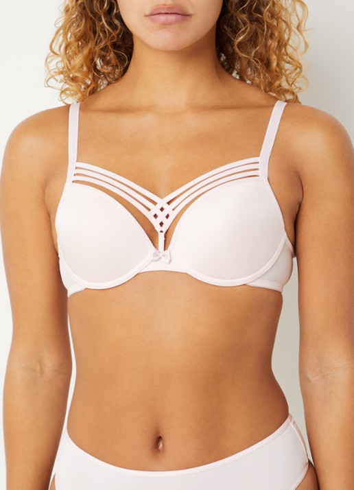 Marlies Dekkers Dame De Paris voorgevormde push-up bh  - voorkant 4 lichtroze