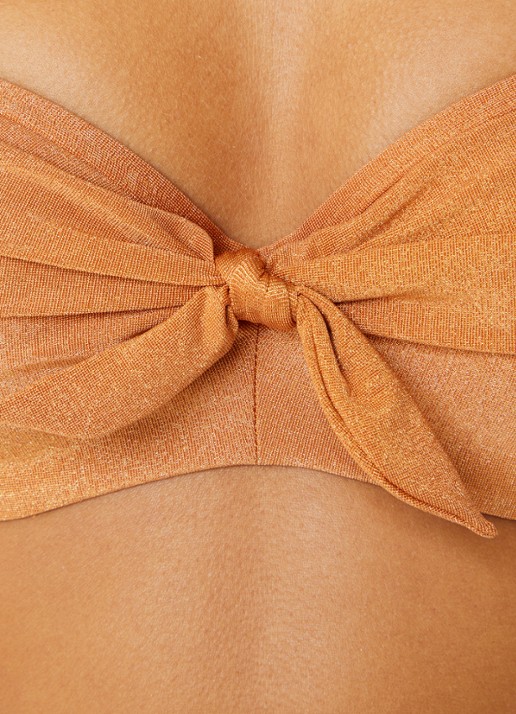 Marlies Dekkers Dorada balconette bikinitop met lurex  - detail 2 donkeroranje