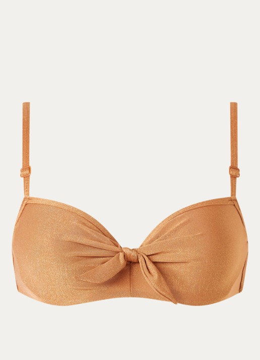 Marlies Dekkers Dorada balconette bikinitop met lurex  - voorkant 4 donkeroranje