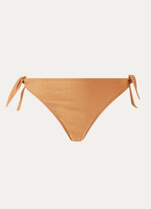 Marlies Dekkers Dorada bikinislip met lurex en geknoopt detail - voorkant 2 donkeroranje