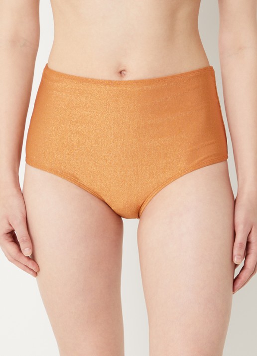 Marlies Dekkers Dorada high waisted bikinislip met lurex - voorkant 3 donkeroranje