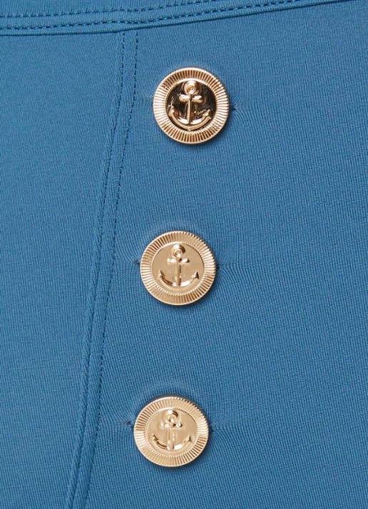 Marlies Dekkers High waisted hipster bikinislip met knoopdetail  - detail 3 petrol