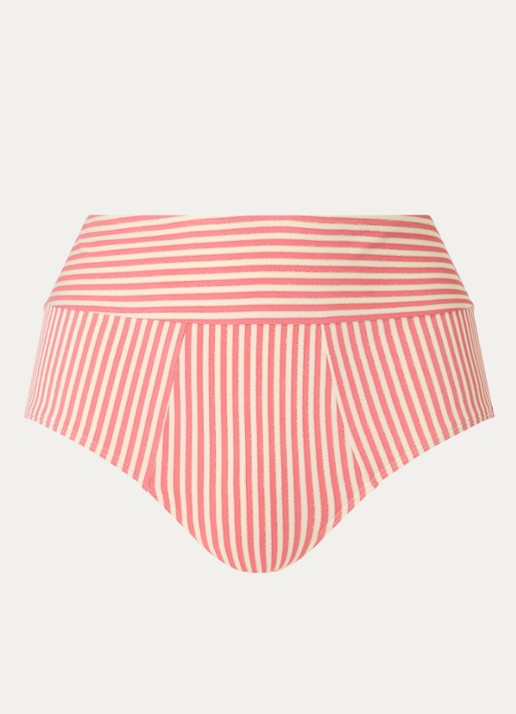Marlies Dekkers Holi Vintage high waisted bikinislip met lurex - voorkant 2 koraalroze
