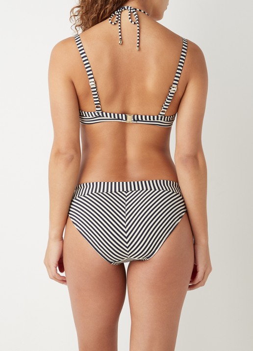 Marlies Dekkers Holi Vintage push-up balconette bikinitop met streepprint - achterkant 5 lichtblauw