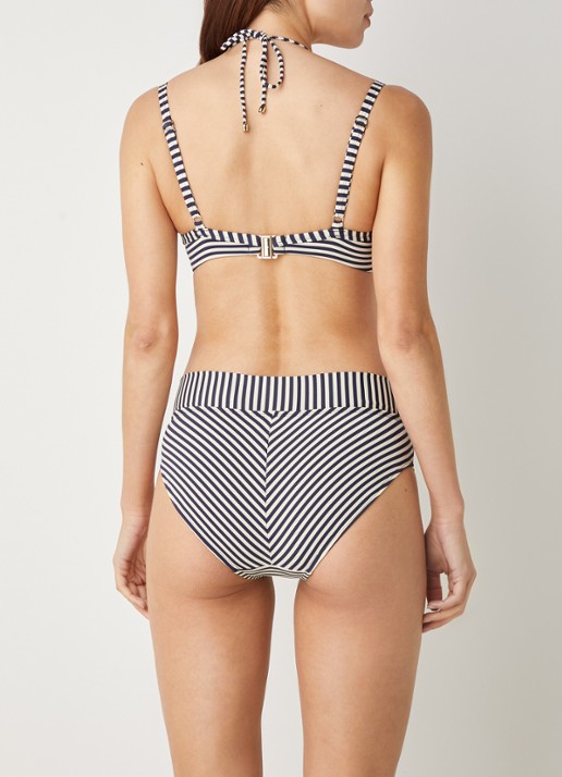Marlies Dekkers Holi Vintage push-up bikinitop met streepprint - achterkant 2 lichtblauw