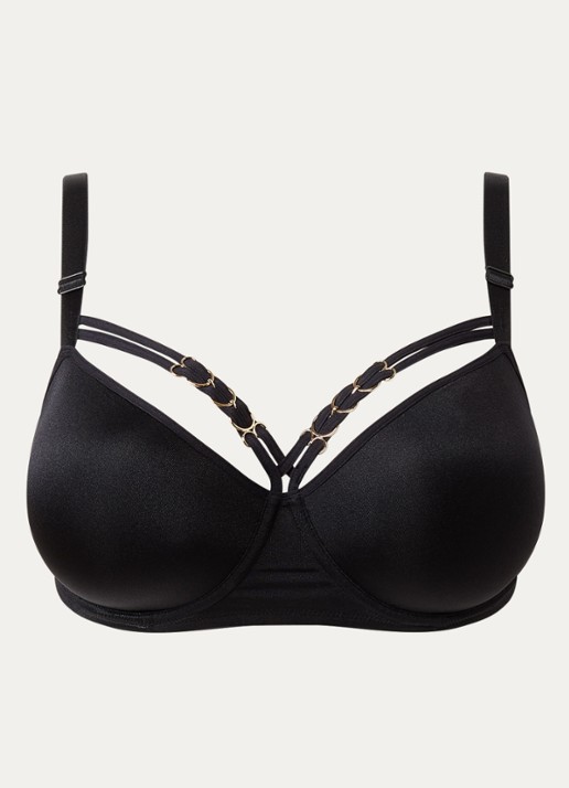 Marlies Dekkers Manjira voorgevormde balconette bh - voorkant 4 zwart
