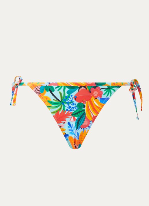 Marlies Dekkers Paradisa bikinislip met print - voorkant 2 lichtblauw
