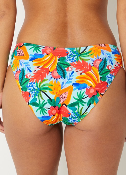 Marlies Dekkers Paradisa hipster bikinislip met print - achterkant 5 lichtblauw