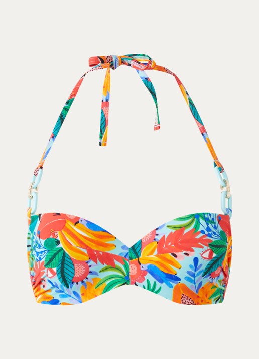 Marlies Dekkers Paradisa voorgevormde halter bikinitop  - voorkant lichtblauw
