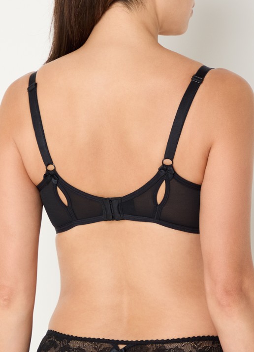 Marlies Dekkers Peekaboo balconette bh van kant - achterkant zwart