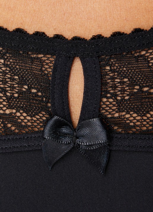 Marlies Dekkers Peekaboo tanga van kant - detail 2 zwart