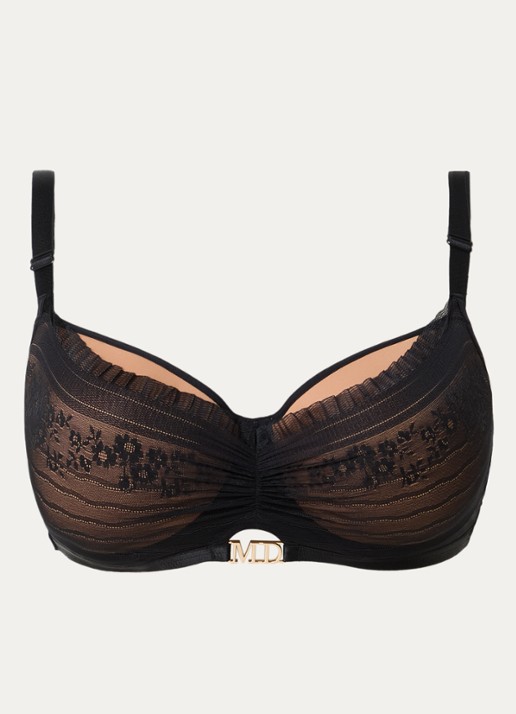 Marlies Dekkers Red In Lace balconette bh met overlay van mesh