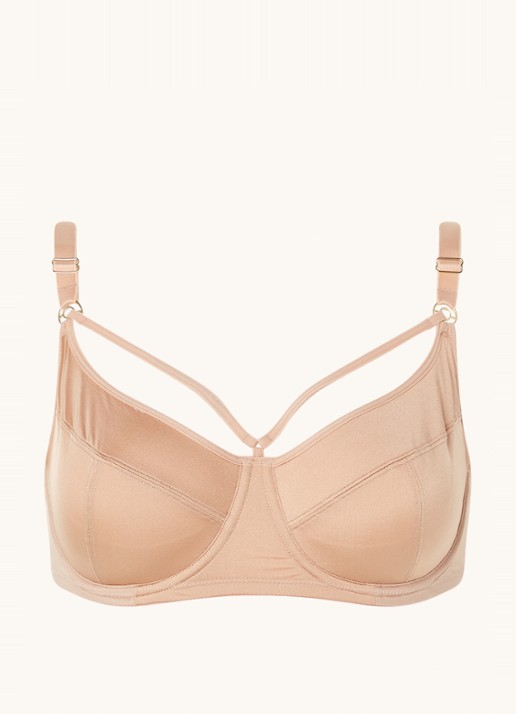 Marlies Dekkers Space Odyssey balconette bh met beugel - voorkant camel