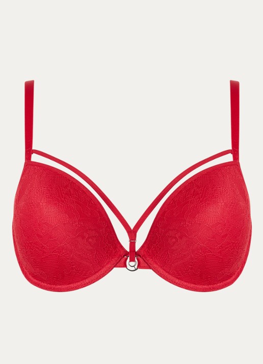 Marlies Dekkers Space Odyssey push up bh met kant - voorkant rood