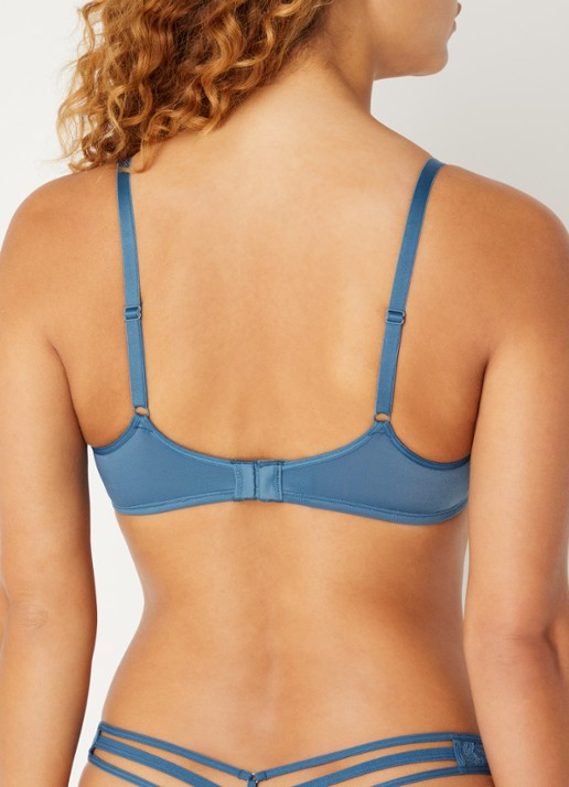 Marlies Dekkers Space Odyssey push-up bh van kant - achterkant 5 staalblauw