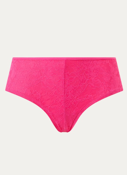 Marlies Dekkers Space Odyssey shorty met overlay van kant - voorkant 7 fuchsia