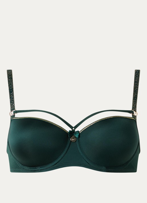 Marlies Dekkers Space Odyssey voorgevormde balconette bh met lurex - voorkant 4 groen