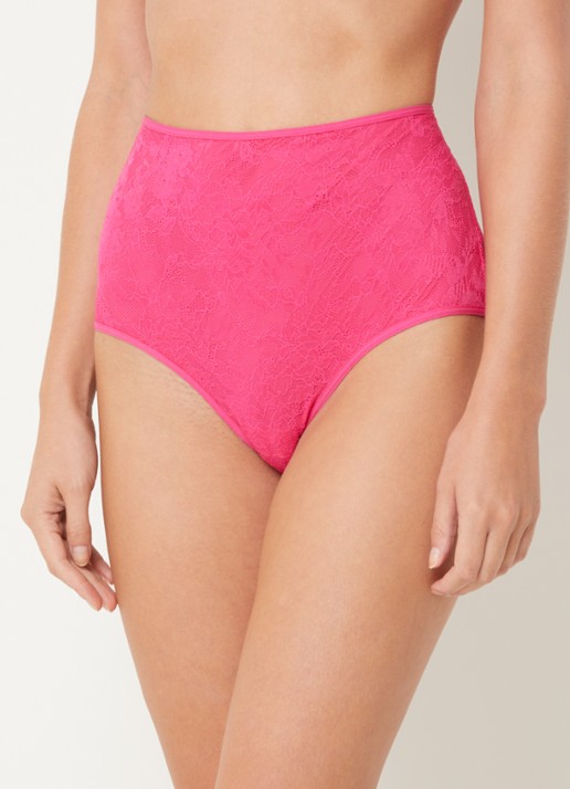 Marlies Dekkers Space Odyssy high waisted slip met kant - voorkant 5 fuchsia