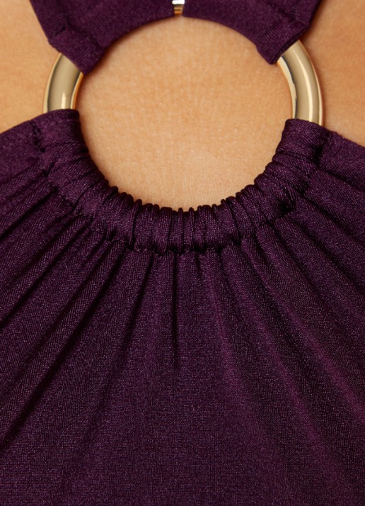 Marlies Dekkers Tanit voorgevormde halter bikinitop met beugelondersteuning - detail 4 paars