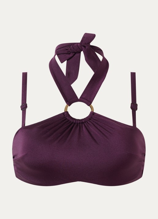 Marlies Dekkers Tanit voorgevormde halter bikinitop met beugelondersteuning - voorkant paars