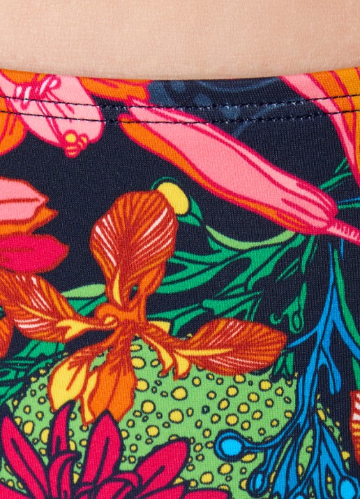 Marlies Dekkers Thalassa bikinislip met bloemenprint - detail 4 donkerblauw