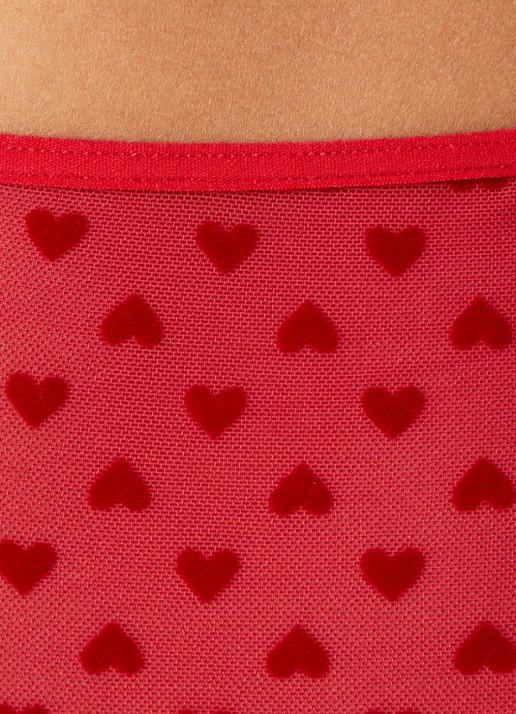Marlies Dekkers The Art Of Love high waisted slip van mesh - detail 4 rood