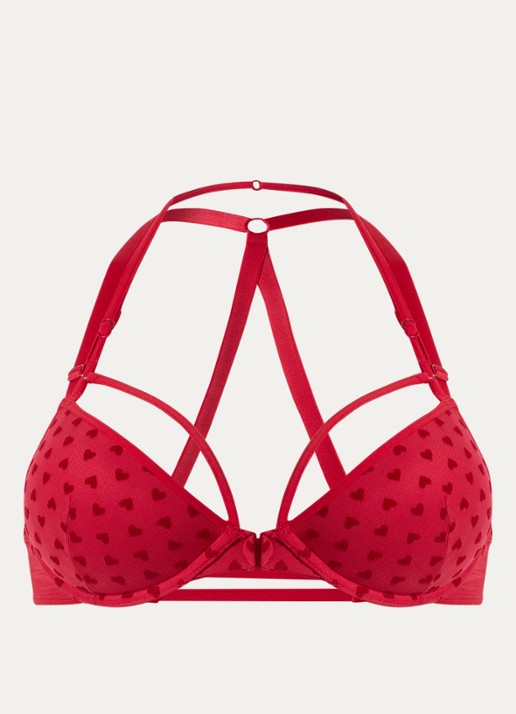 Marlies Dekkers The Art Of Love push-up bh van mesh - voorkant 2 rood