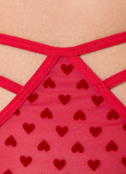 Marlies Dekkers The Art Of Love slip van mesh - detail 5 rood
