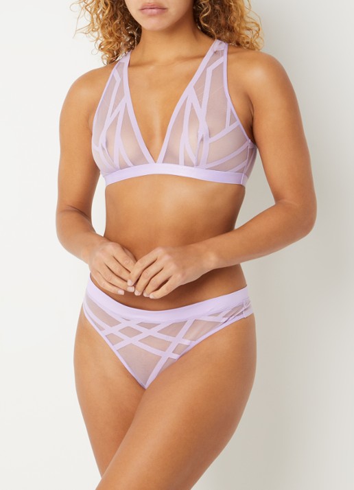 Marlies Dekkers The Illusionist bralette van mesh  - detail 4 lila