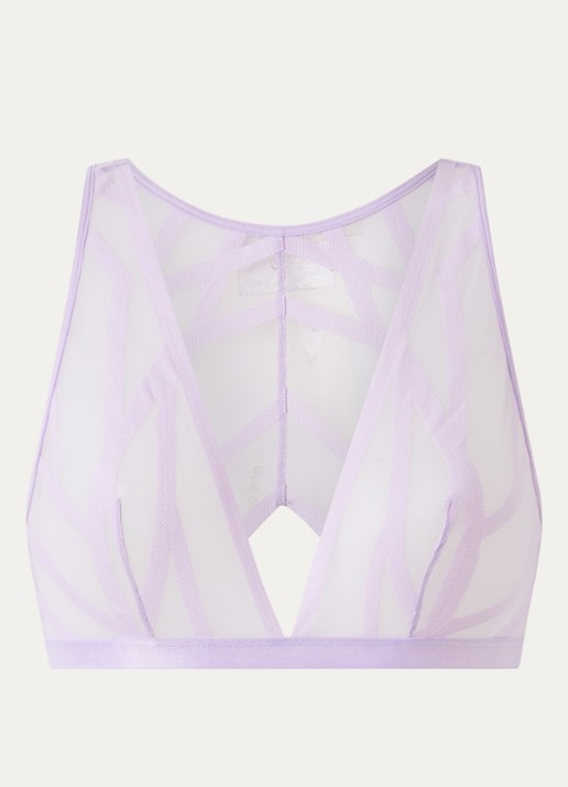 Marlies Dekkers The Illusionist bralette van mesh  - voorkant 2 lila