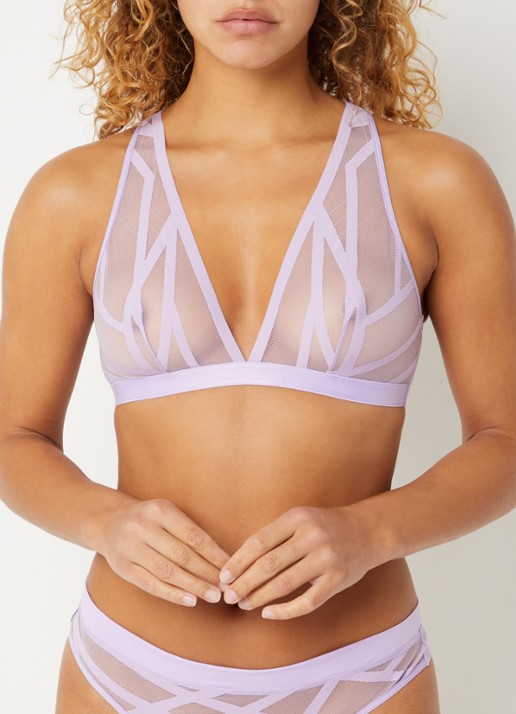 Marlies Dekkers The Illusionist bralette van mesh  - voorkant 3 lila