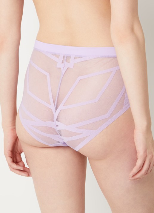 Marlies Dekkers The Illusionist high waisted slip van mesh - achterkant lila