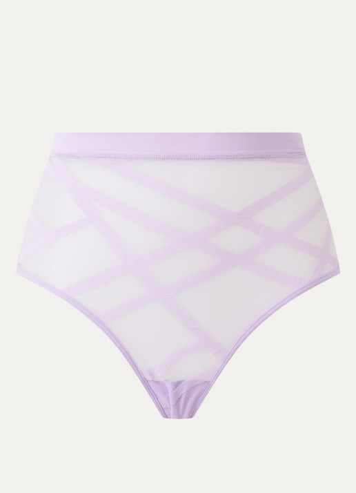 Marlies Dekkers The Illusionist high waisted slip van mesh - voorkant 2 lila